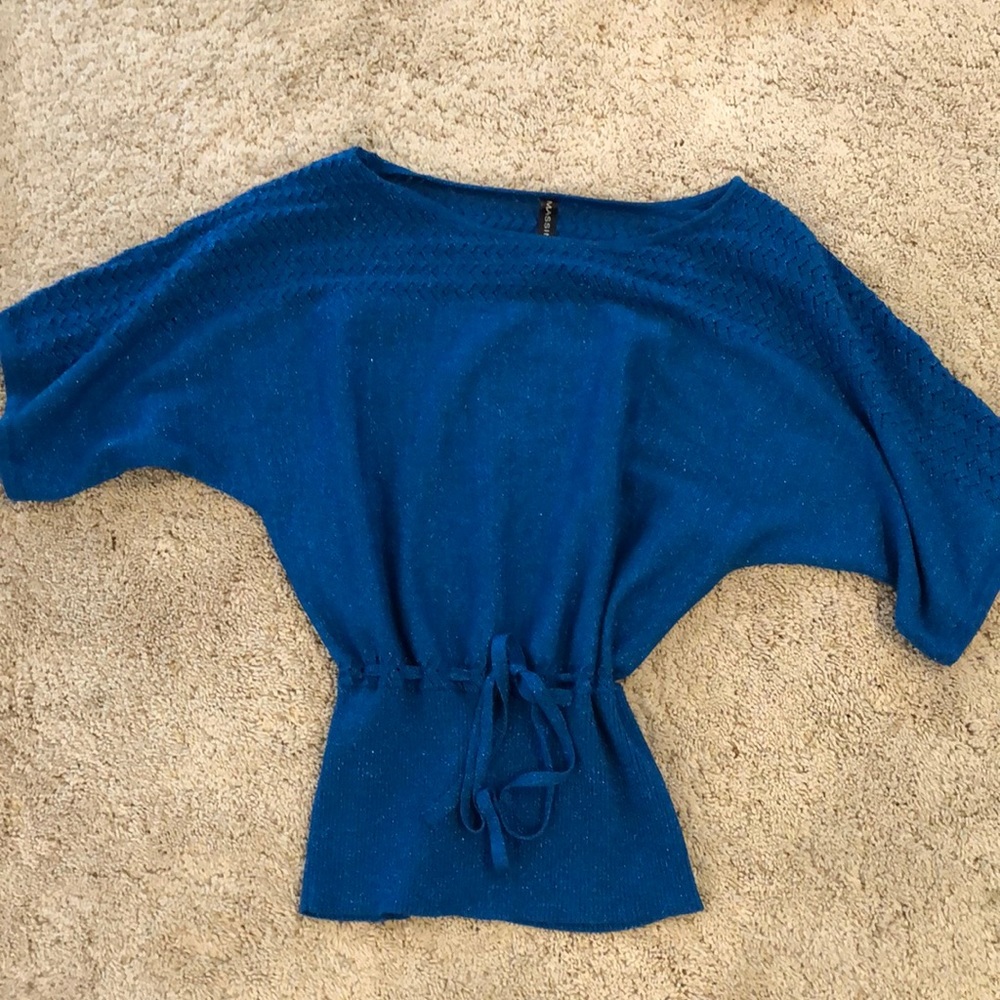 Shiny blue women’s  sweater - size S